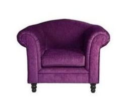 Melody Fabric Chair - Aubergine